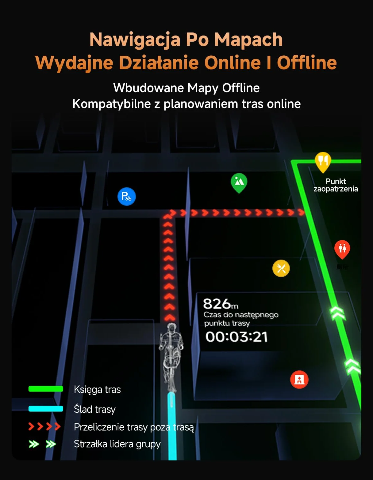 iGPSPORT BiNavi Air Licznik Rowerowy GPS, z Nawigacją i Mapami, Bezpieczne Przewidywanie Zakrętów, 3-Calowy Ekran Dotykowy HD, iClimb 3.0, 30 Godzin Pracy Na Baterii
