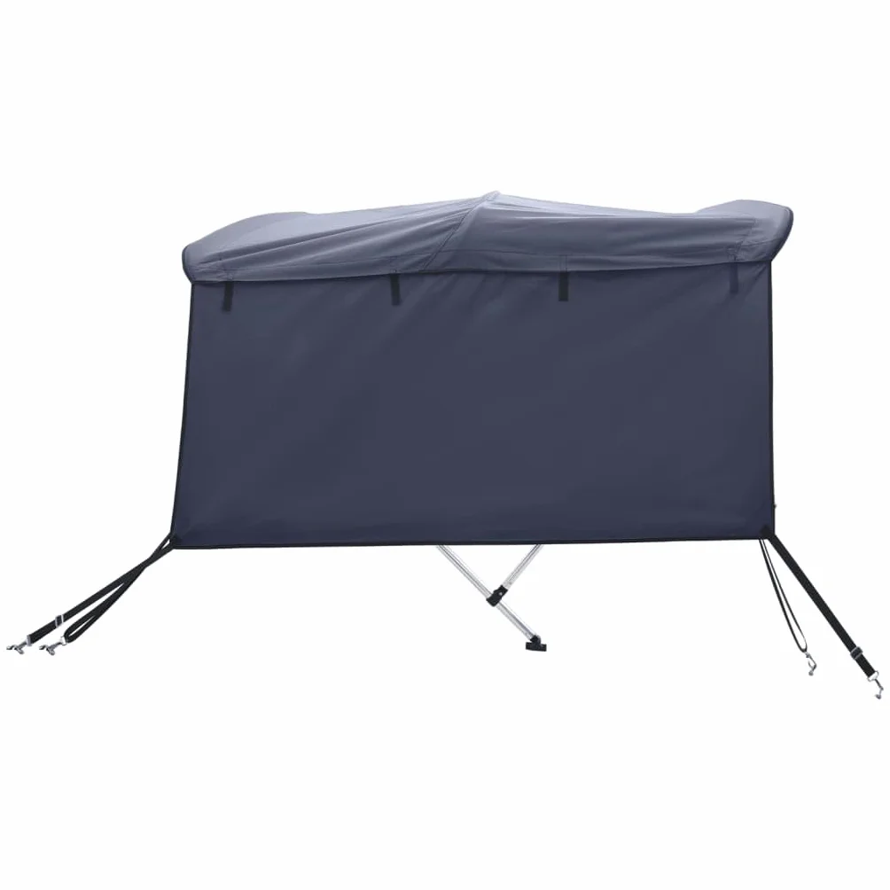 vidaXL Daszek bimini ze ściankami, 3 pałąki, 183x(170-182) x137 cm, daszek do łodzi, bimini do łodzi, daszek bimini, daszek do łódki