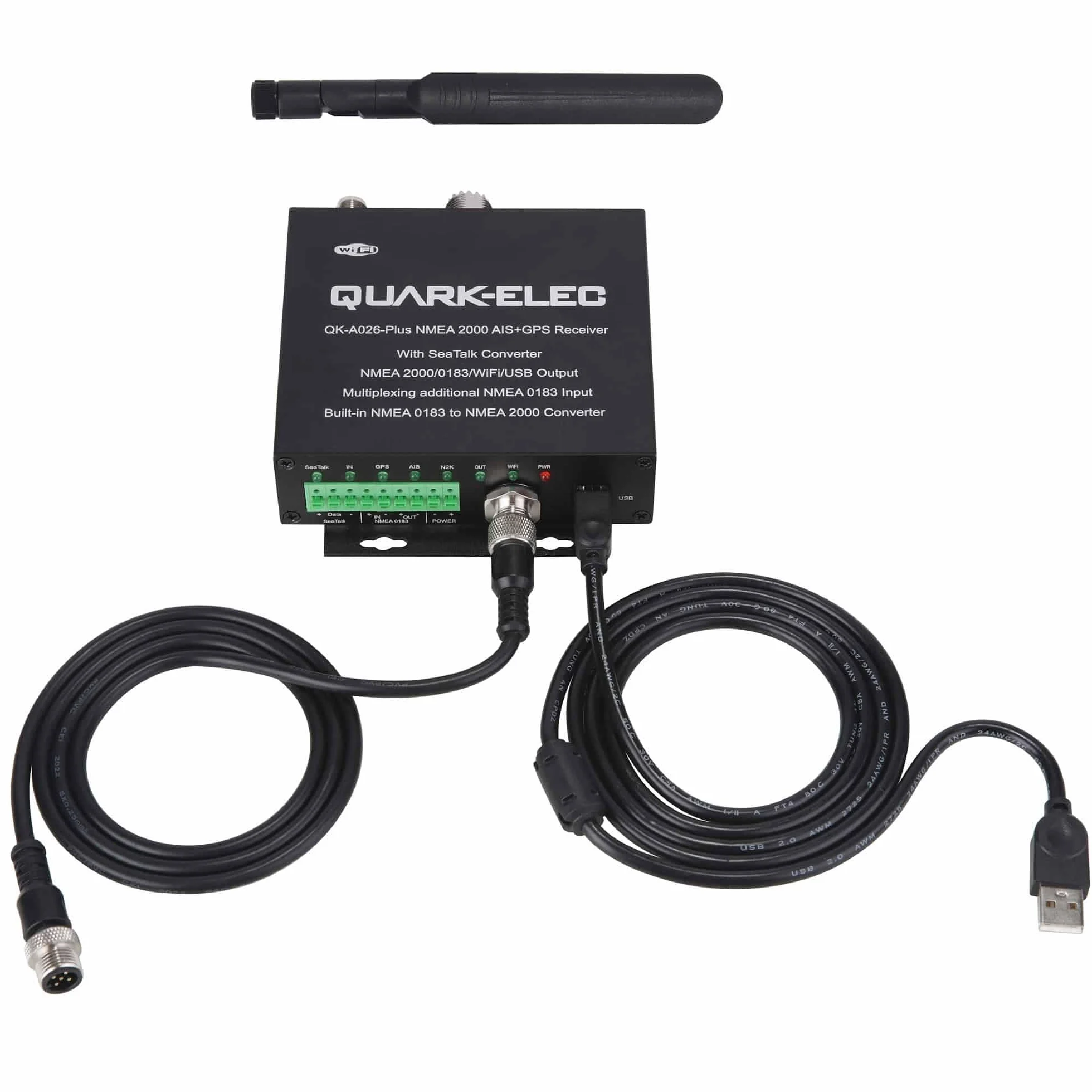 QK-A026-plus NMEA 2000 AIS Receiver with NMEA Multiplekser + N2K Converter + WiFi + GPS