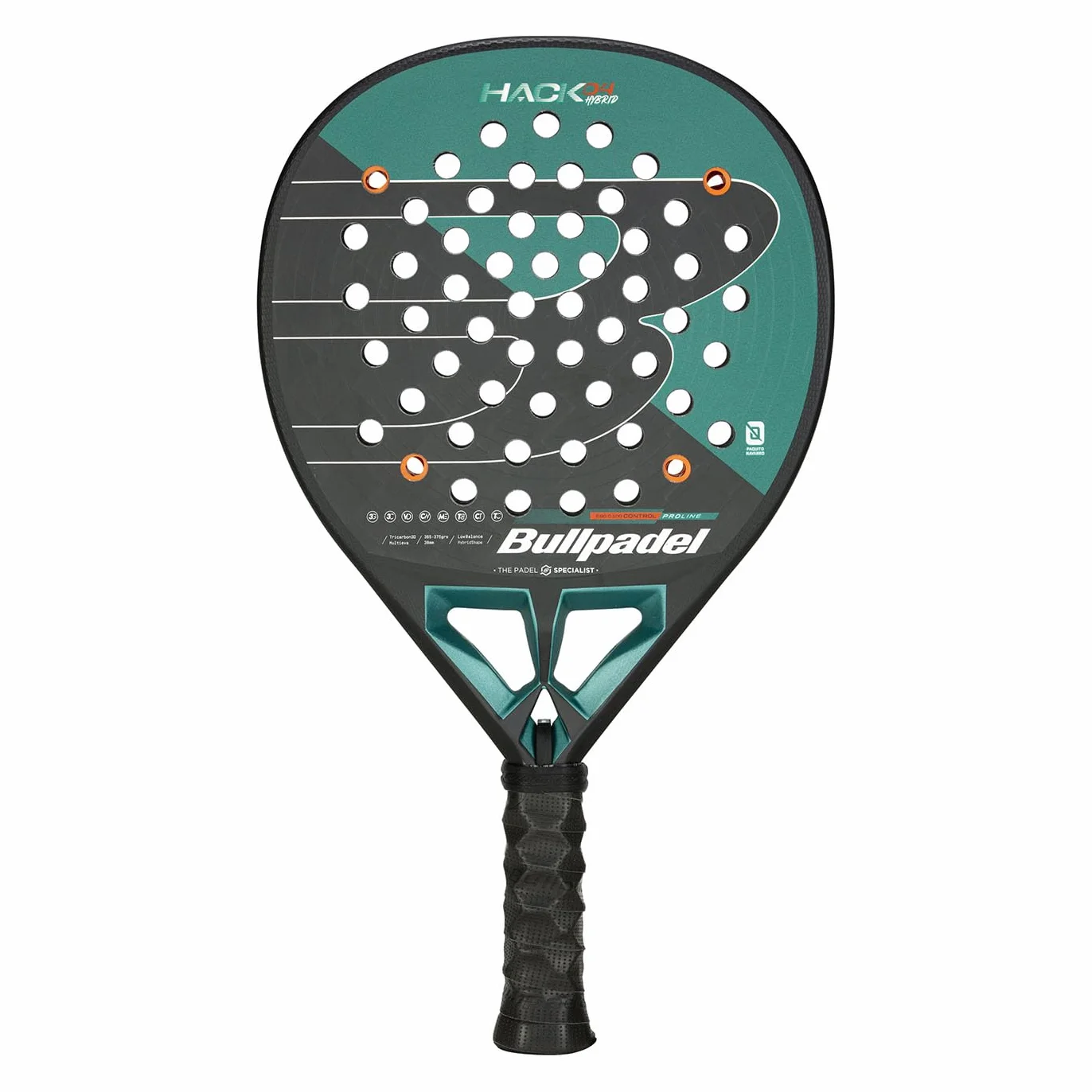 Bullpadel Hack 04 Hybrid 25 kij do wiosłowania ciemnozielony 370 g NOWY