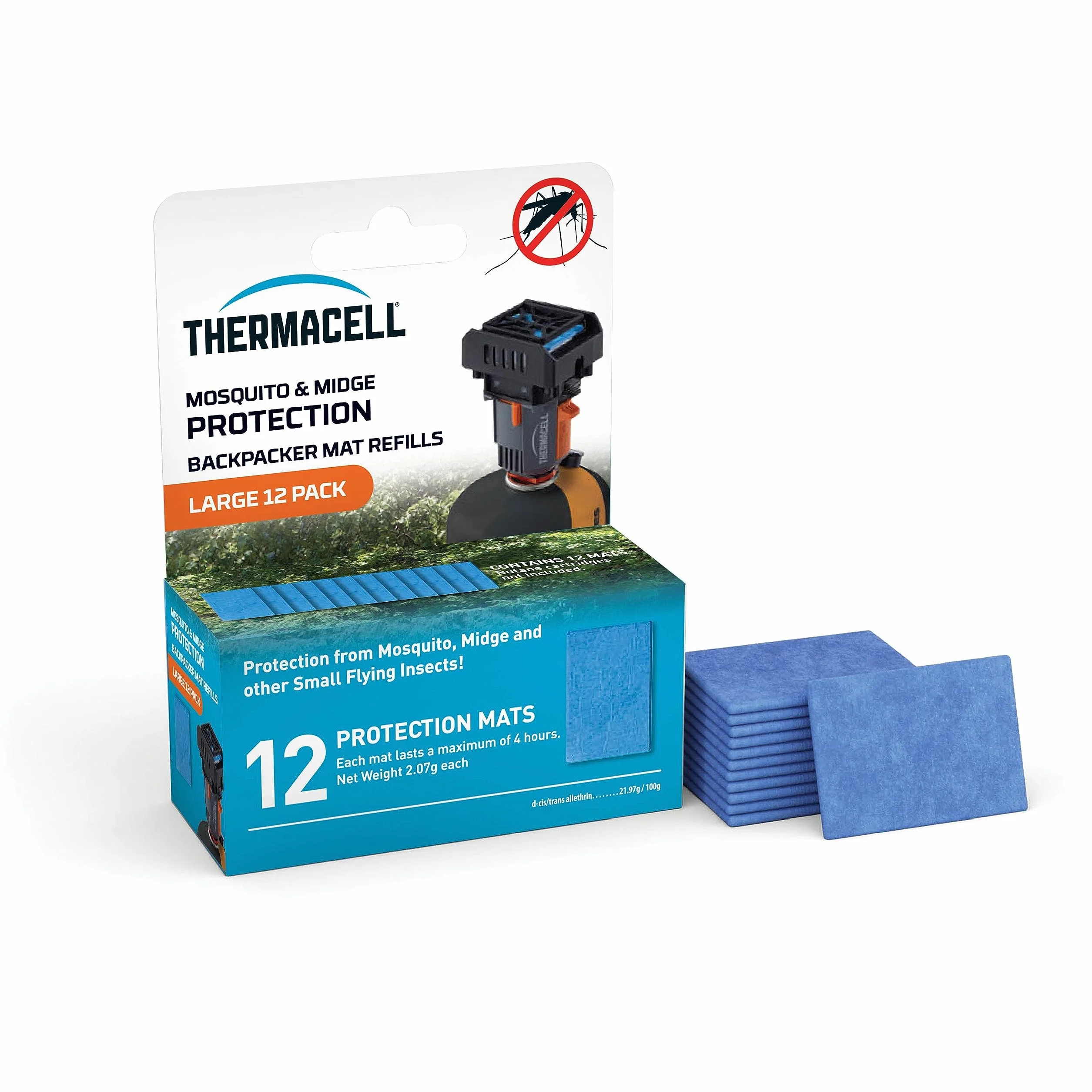 Thermacell Ochrona przed komarami i komarami, standardowe opakowanie uzupełniające, kompatybilne ochraniacze zasilane paliwem