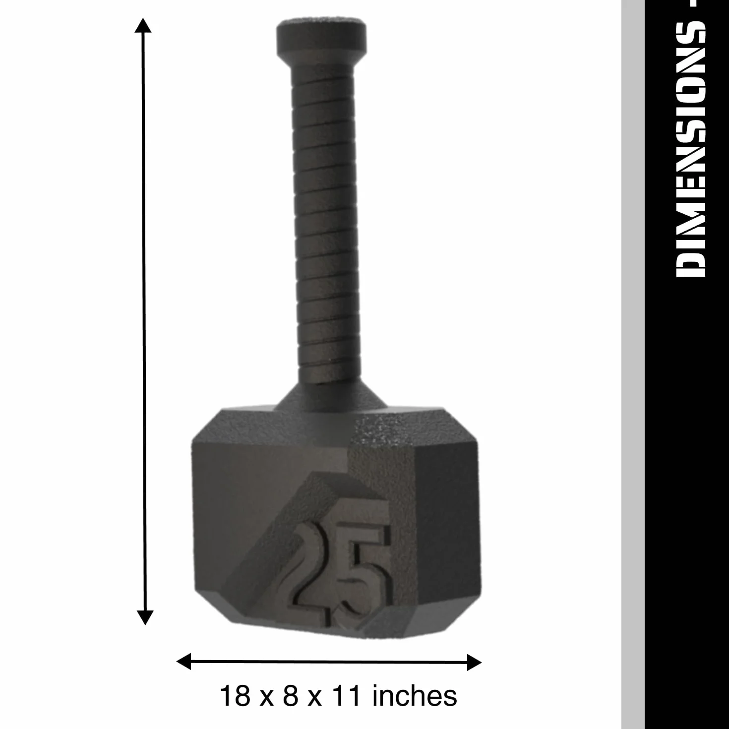 Tribe WOD Hammer Kettlebell 11 kg – sprzęt do treningu crossowego do budowy mięśni, treningu cardio, ciężarki dla kobiet i mężczyzn