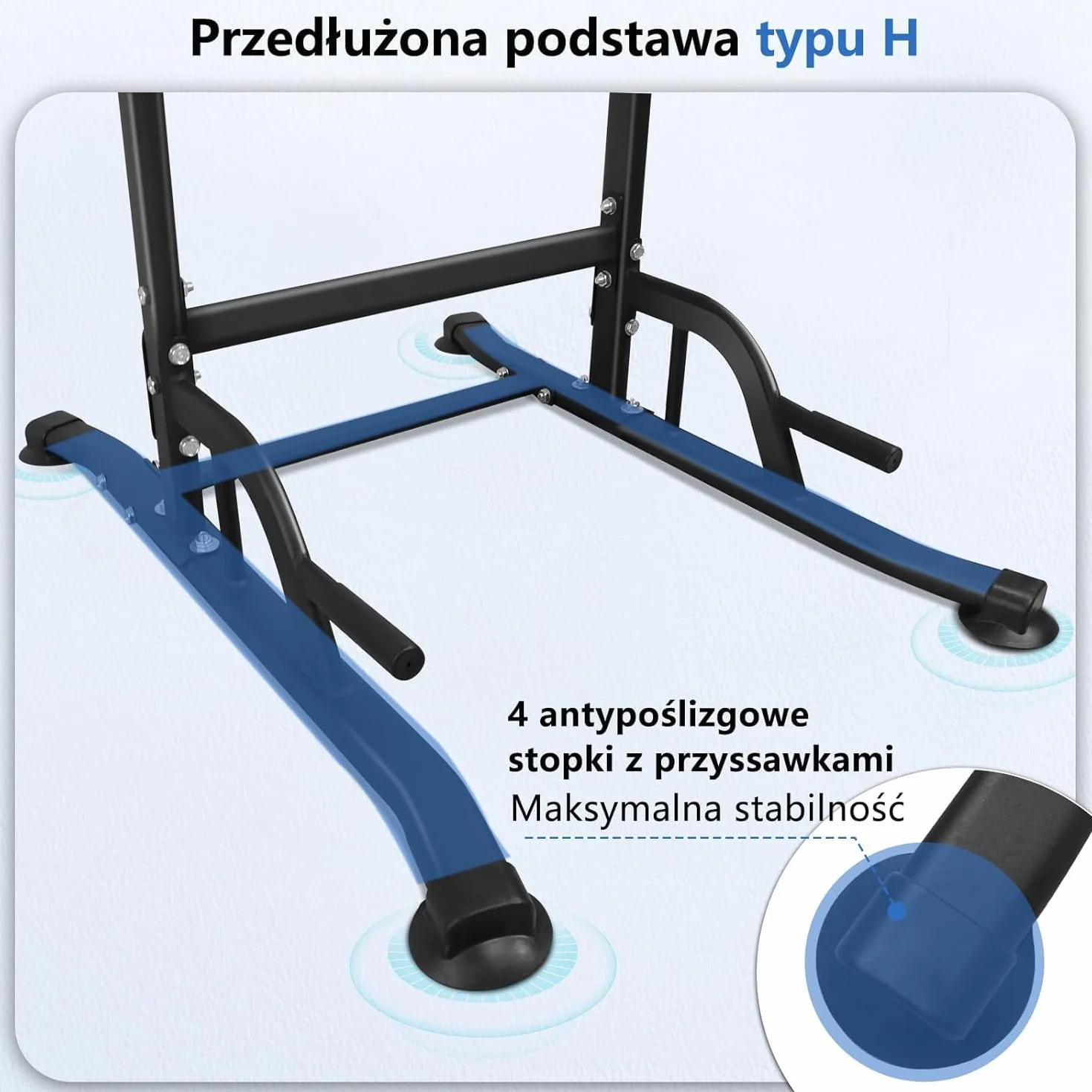 DH FitLife Power Tower Dip Station Sprzęt sportowy z drążkiem do podciągania, drążkami dip i plecami, stacją treningową, stacją fitness, rzymskim krzesłem kulturystycznym, Power Rack dla domu