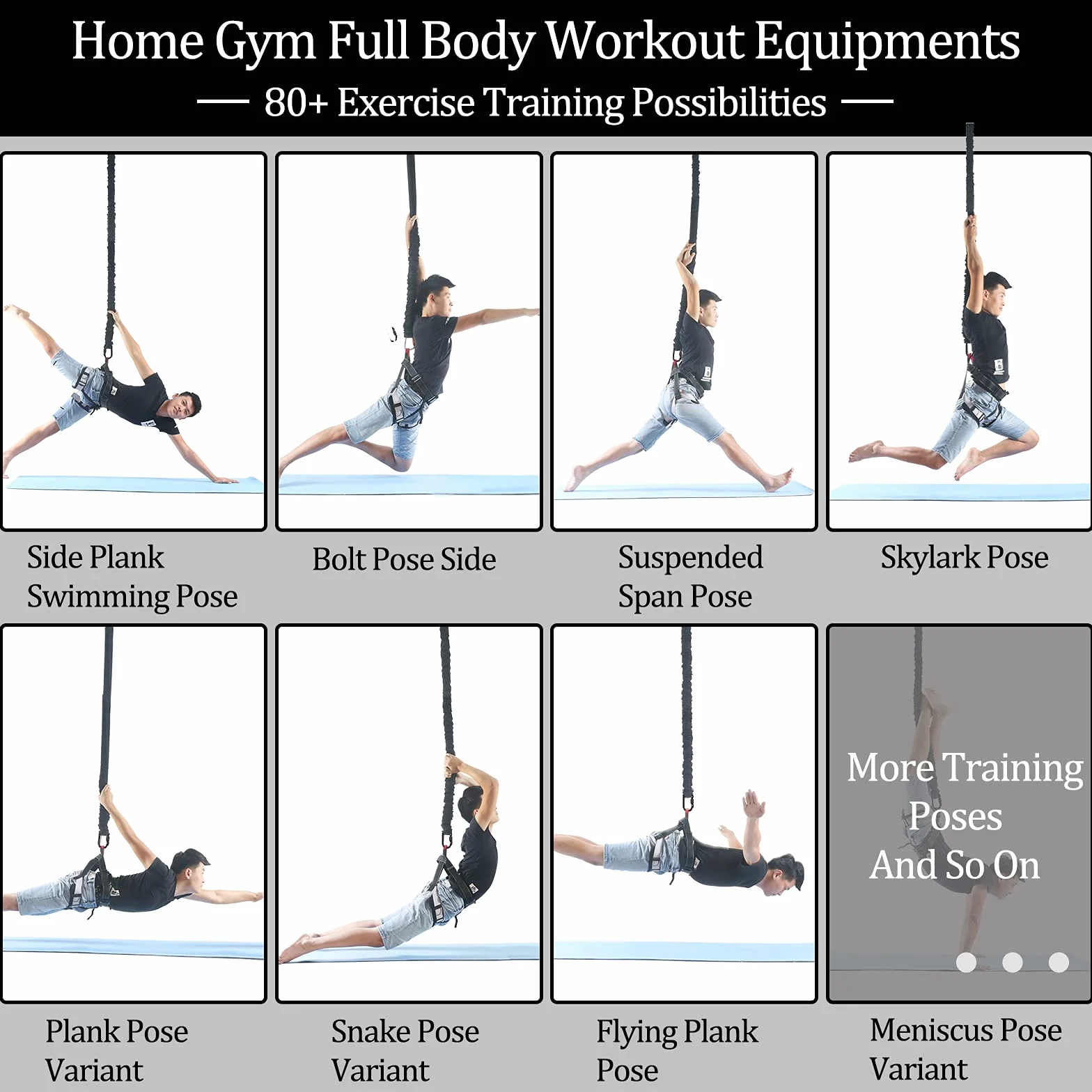 Dasking Ciężki bungee zestaw taśm oporowych grawyti joga bungee przewód oporowy zestaw 4D taniec bungee lina trening fitness dom siłownia profesjonalny sprzęt treningowy