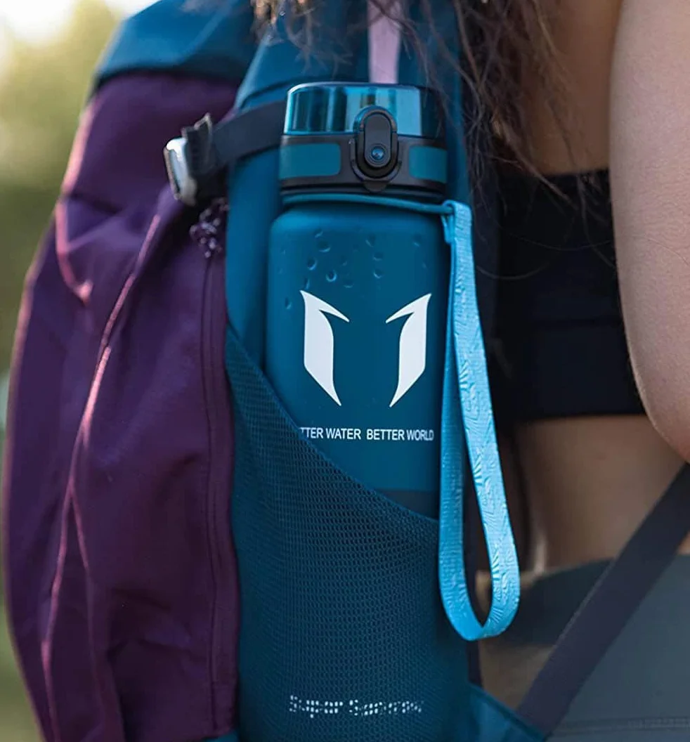 Sportowa butelka wody Super Sparrow - 350 ml / 500 ml / 750 ml / 1l / 1,5 l - Nietoksyczny bez BPA i ekologiczny plastik Tritan Co-poliester - do biegania, siłowni, jogi, na zewnątrz i na kemping