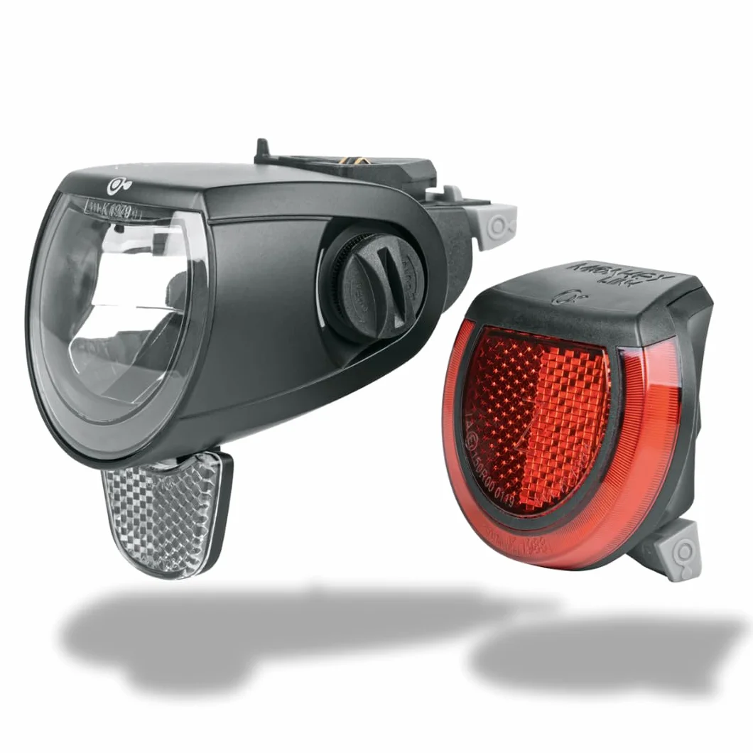 MonkeyLink SkyeLight 80 LUX CONNECT zestaw oświetleniowy do roweru, akcesoria rowerowe, innowacyjny uchwyt magnetyczny, tylne światło stopu, regulowany kąt reflektora przedniego, dopuszczenie do ruchu
