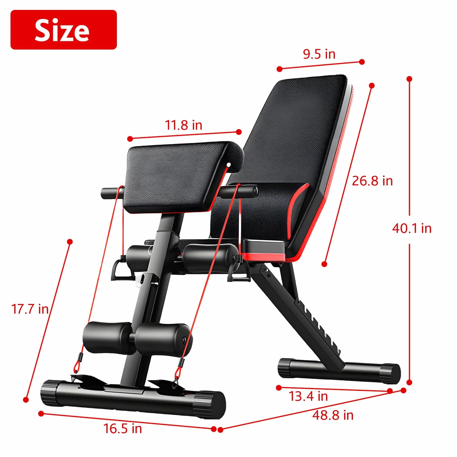 Adjustable Weight Bench,Workout Bench Press for Gym Fitness, Foldable Incline Decline Sit up for Full Body Exercise Bench,Multi-Purpose for Training Equipment