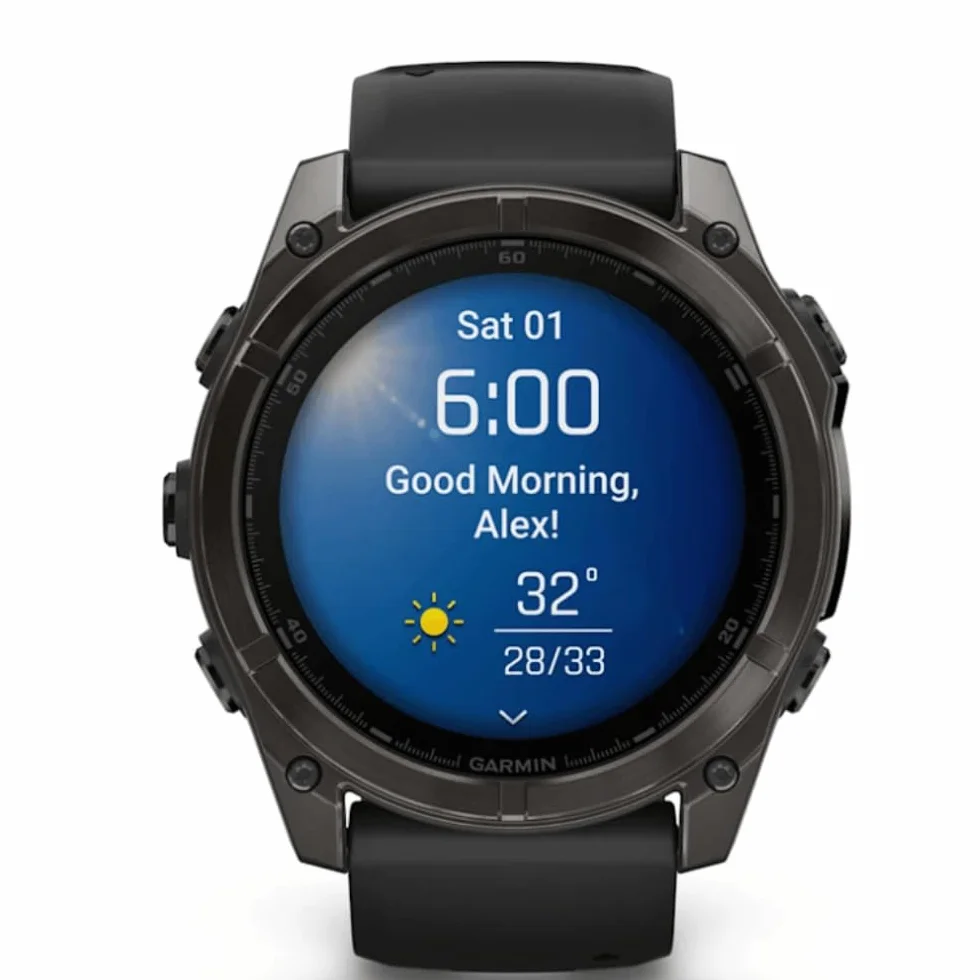 GARMIN FENIX 8-51 mm, AMOLED, SAPPHIRE CARBON GREY DLC TITANIUM BEZ CZARNEGO/KAMIENIOSZEGO SILIKONU