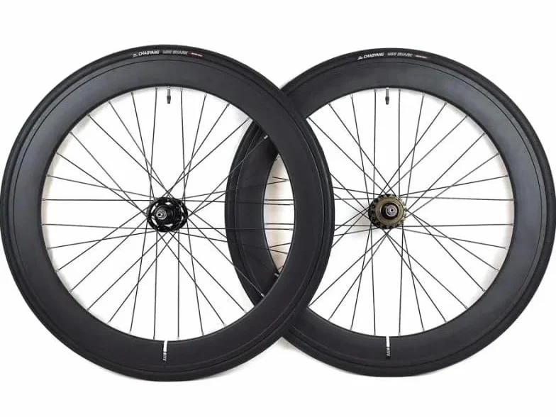 Zestaw kół Santafixie 700C 60 mm – pojedyncza prędkość – piasta Flip-Flop, aluminium, 700 x 25C, ochrona przed przebiciem i kamerami