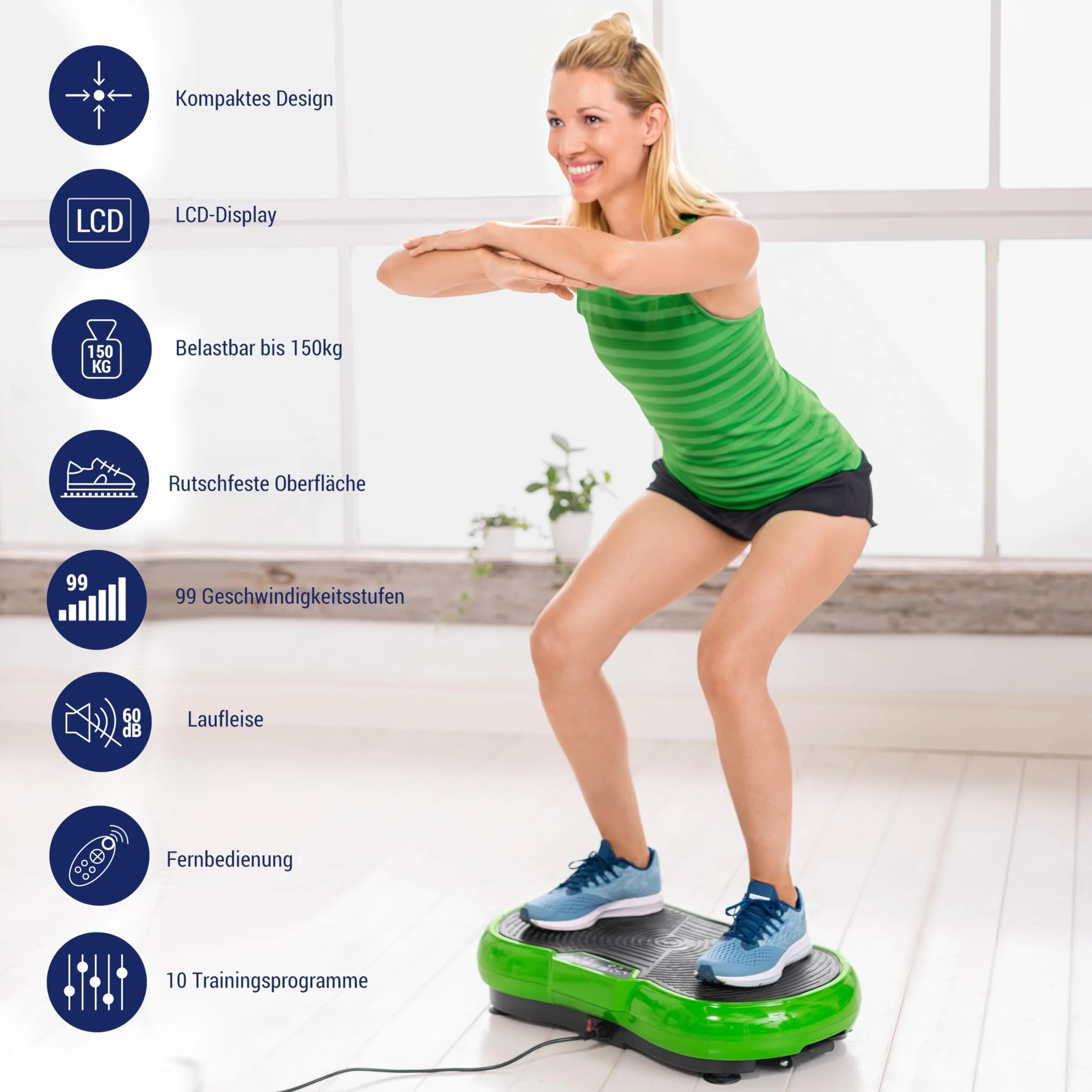 Orbisana Shape płyta wibracyjna 150 kg taśmy ekspanderowe DVD plan żywieniowy pilot