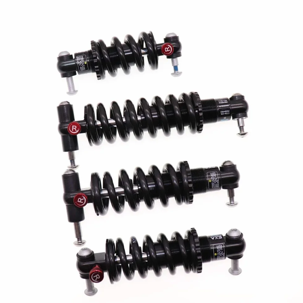 Downhill Bike Rear Shock Absorber, Adjustable Spring Suspension 250-2500lbs, 1pcs(150mm 24 24 1500lbs)