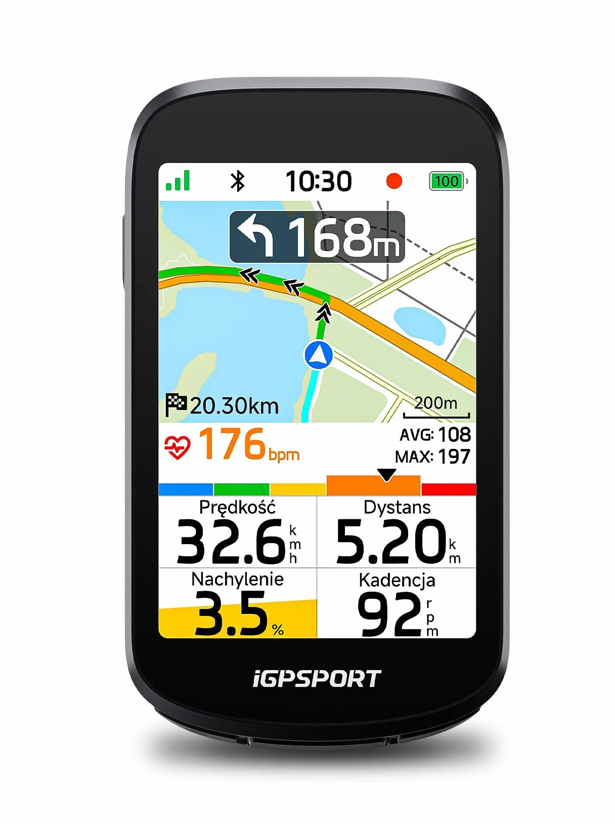 iGPSPORT BSC500 Licznik Rowerowy GPS, Ekran Dotykowy 3,3", Nawigacja Głosowa, iClimb 2.0, Elektroniczny Dzwonek i Funkcje Treningowe