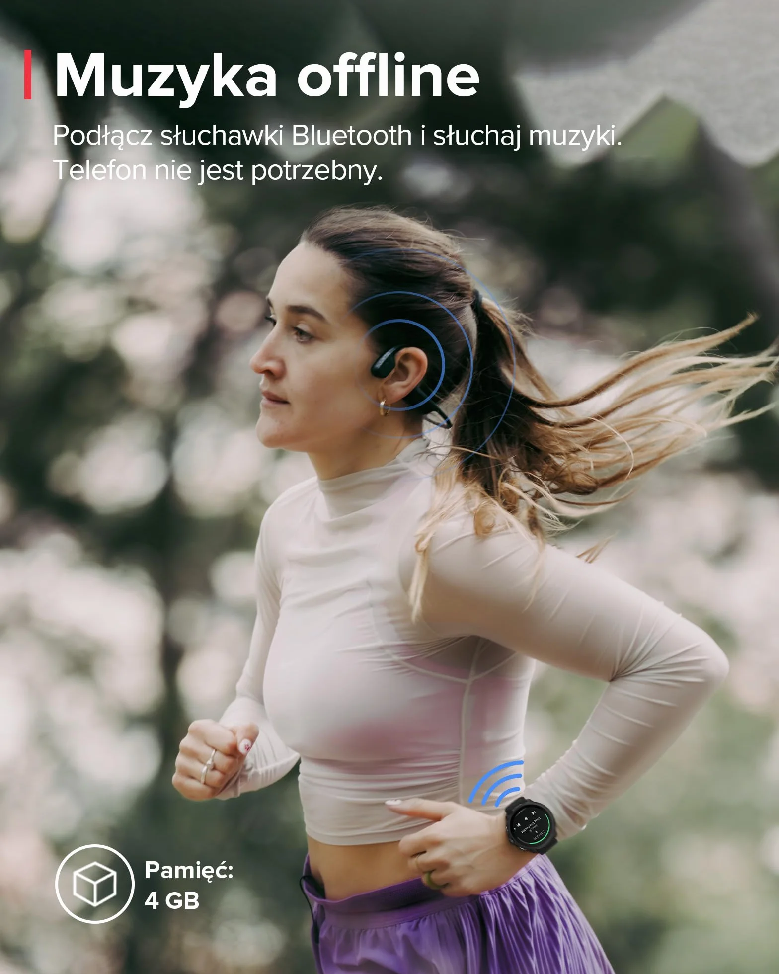SUUNTO Run zegarek do biegania GPS AMOLED 1,32" multisport monitor aktywności śledzenie tętna/snu bateria 12 dni pamięć muzyczna 4 GB