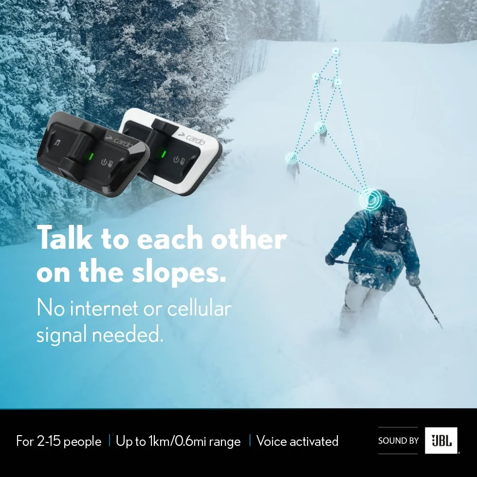 Packtalk Outdoor Hełm System Komunikacji Jazda Na Nartach Snowboard Kolarstwo Górskie Czarny Cztery Opakowanie