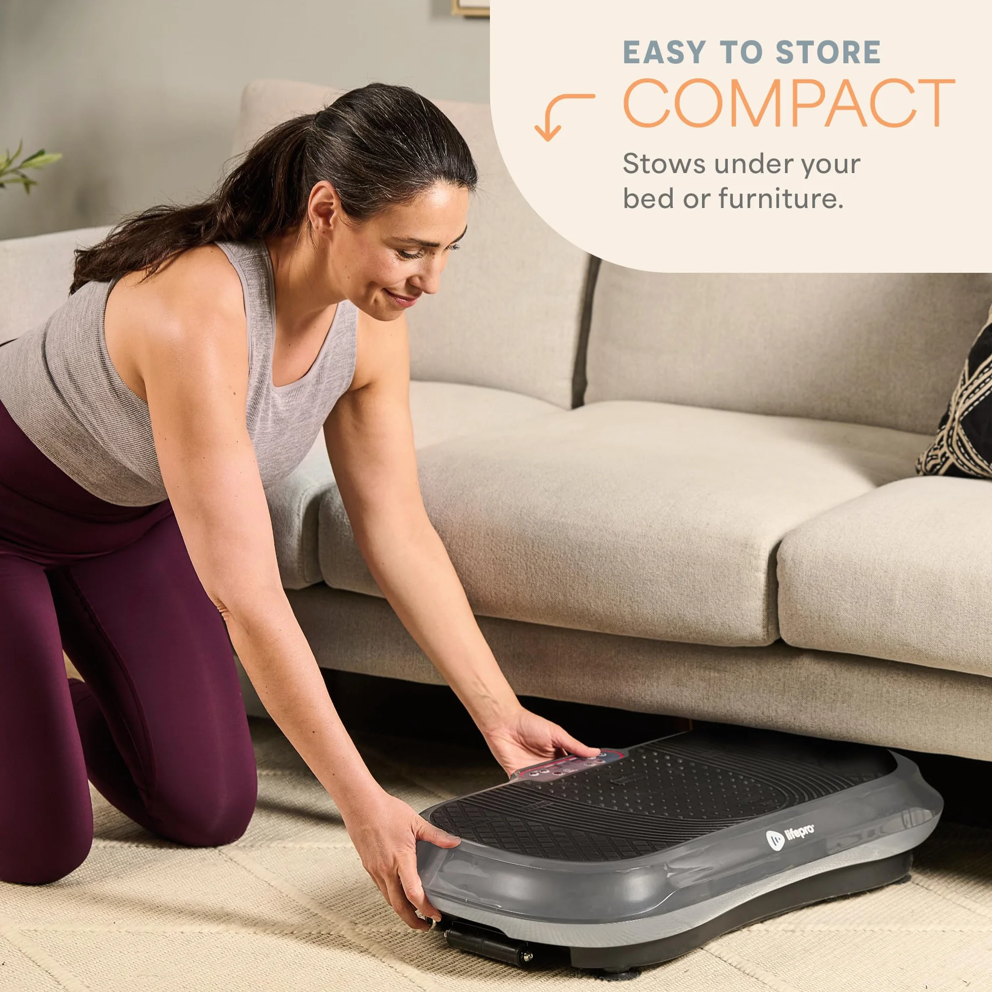 Lifepro Waver Vibration Plate Exercise Machine – High-Intensity Vibration for Muscle Activation, Full-Body Workout Vibrating Platform with Loop Bands, Fitness Equipment for Strength Toning & Fat Loss
