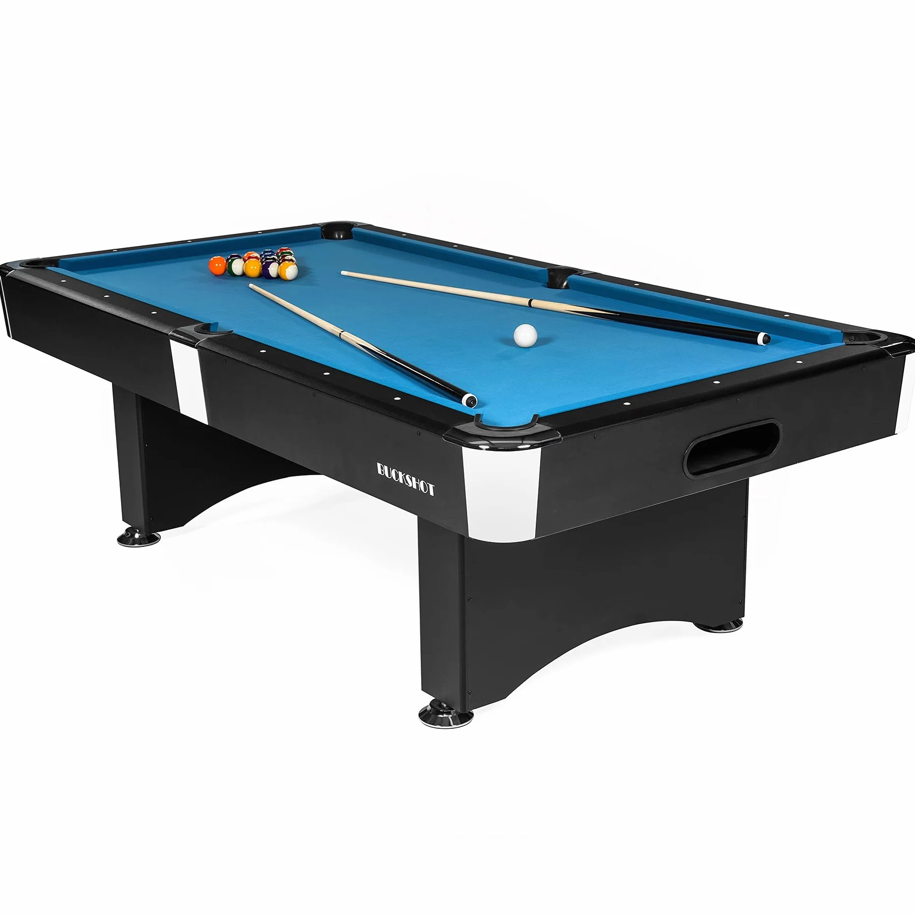 Stół bilardowy 9ft BuckShot Manhattan - 282 x 155 x 80 cm - Amerykański bilard - automatyczny powrót piłek, bilard z akcesoriami - 150 kg