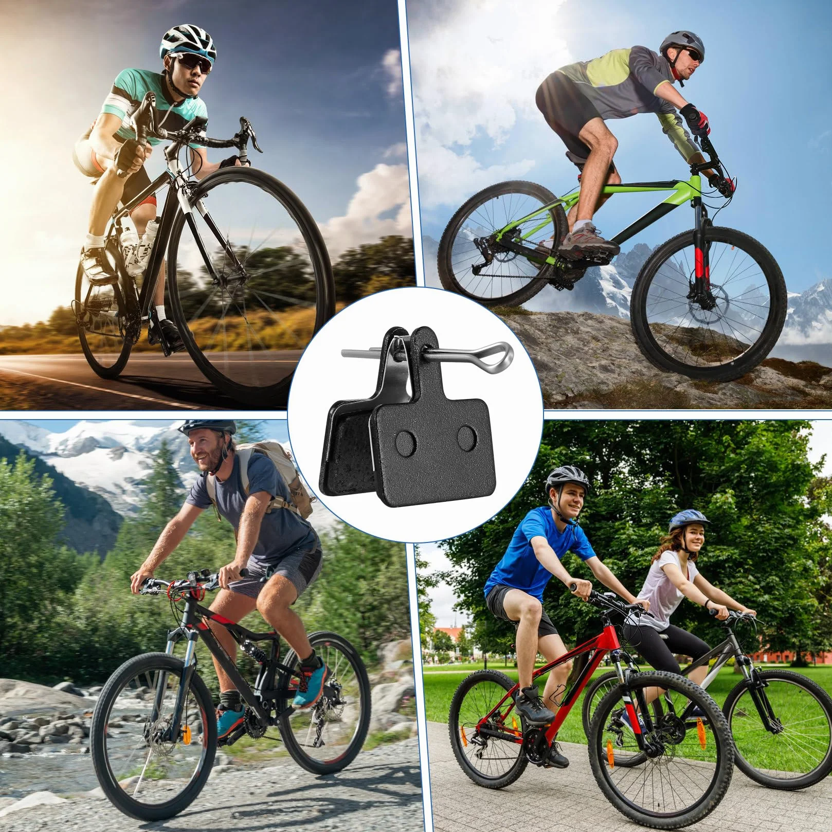 6 par Rowerowe klocki hamulcowe do rowerów, półmetalowe klocki hamulcowe z żywicy do Shimano MT200 MT400 MT500 B01S B03S B05S