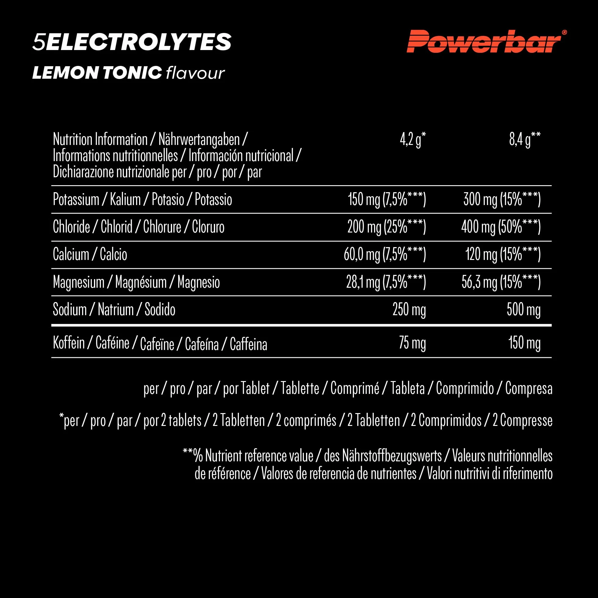 Powerbar Promo | 5 tabletek musujących Electrolytes z 5 elektrolitami | sód i magnez | sport wytrzymałościowy | wegetariańskie | po 10 tabletek musujących na tubkę