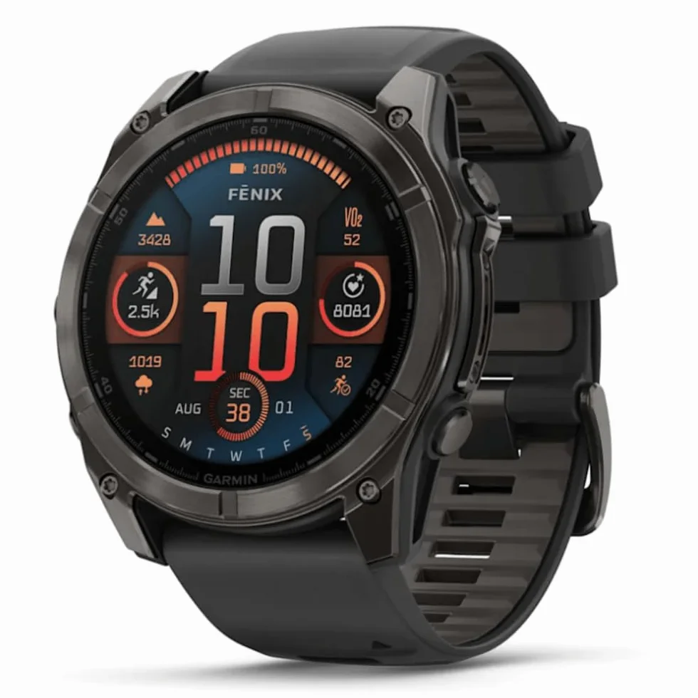 GARMIN FENIX 8-51 mm, AMOLED, SAPPHIRE CARBON GREY DLC TITANIUM BEZ CZARNEGO/KAMIENIOSZEGO SILIKONU