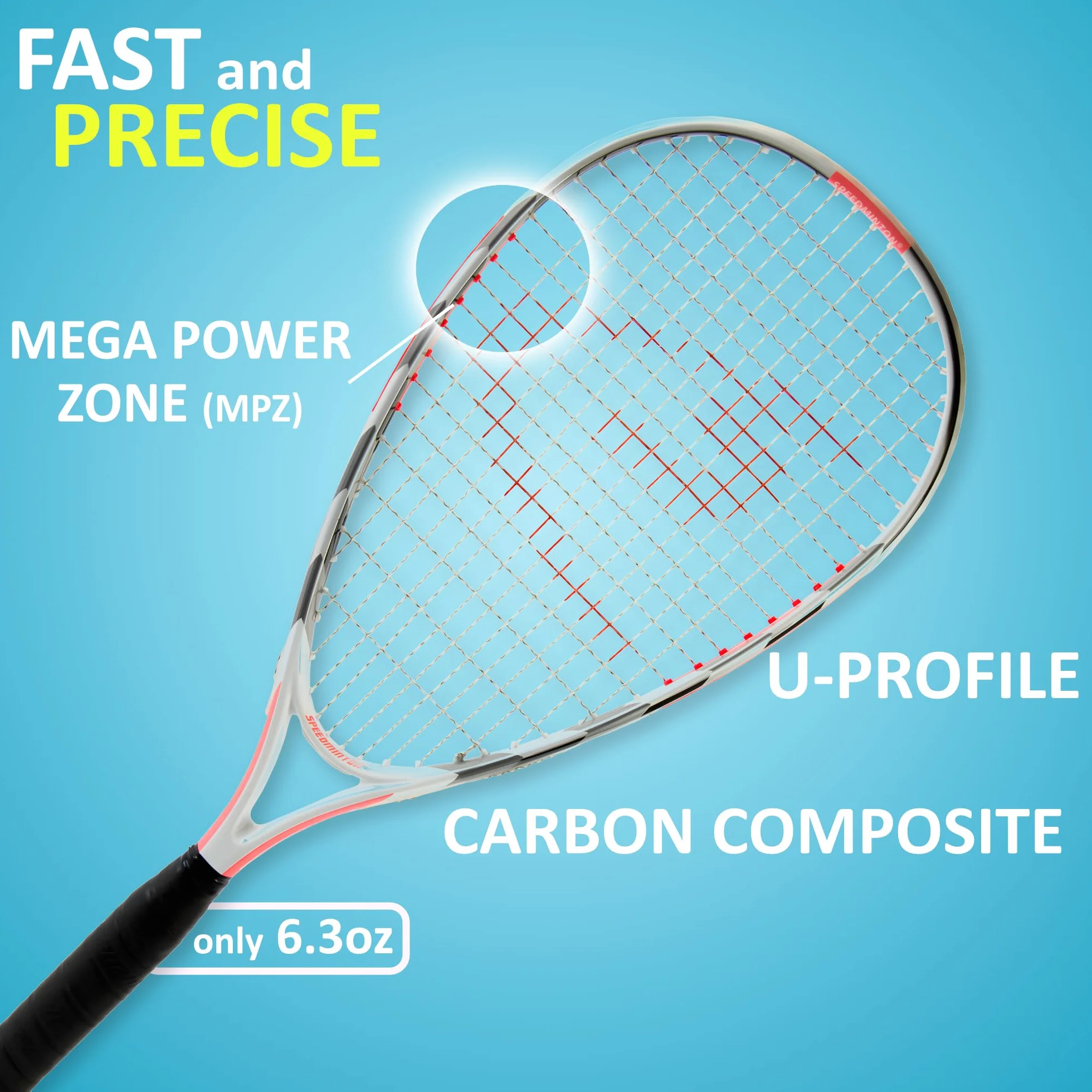 Speedminton® S900 zestaw Speed Badminton Crossminton z kijami węglowymi, 5 Speeder®, pole do gry, torba
