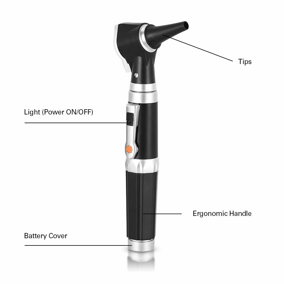 Mini otoskop, otoskop diagnostyczny z powiększeniem z bezpośrednim oświetleniem LED, zdrowe ucho narzędzie dla lekarzy pielęgniarki dorośli dzieci dziecko starsze zwierzęta domowe zwierzęta