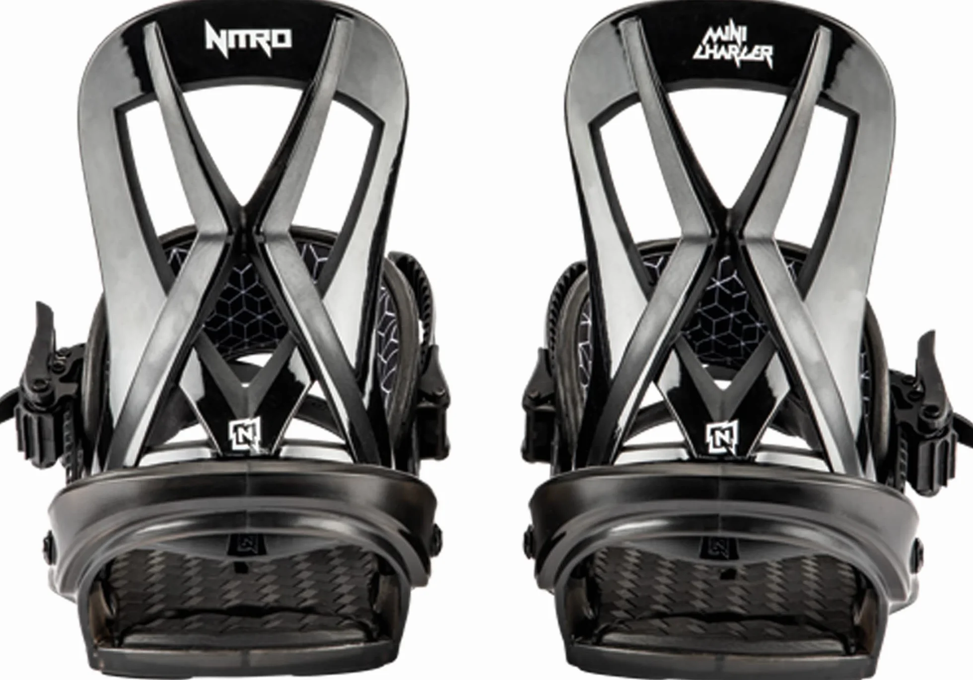 Nitro Mini Charger (Cardb.Box) Wiązania snowboardowe, Dzieci, Black, S