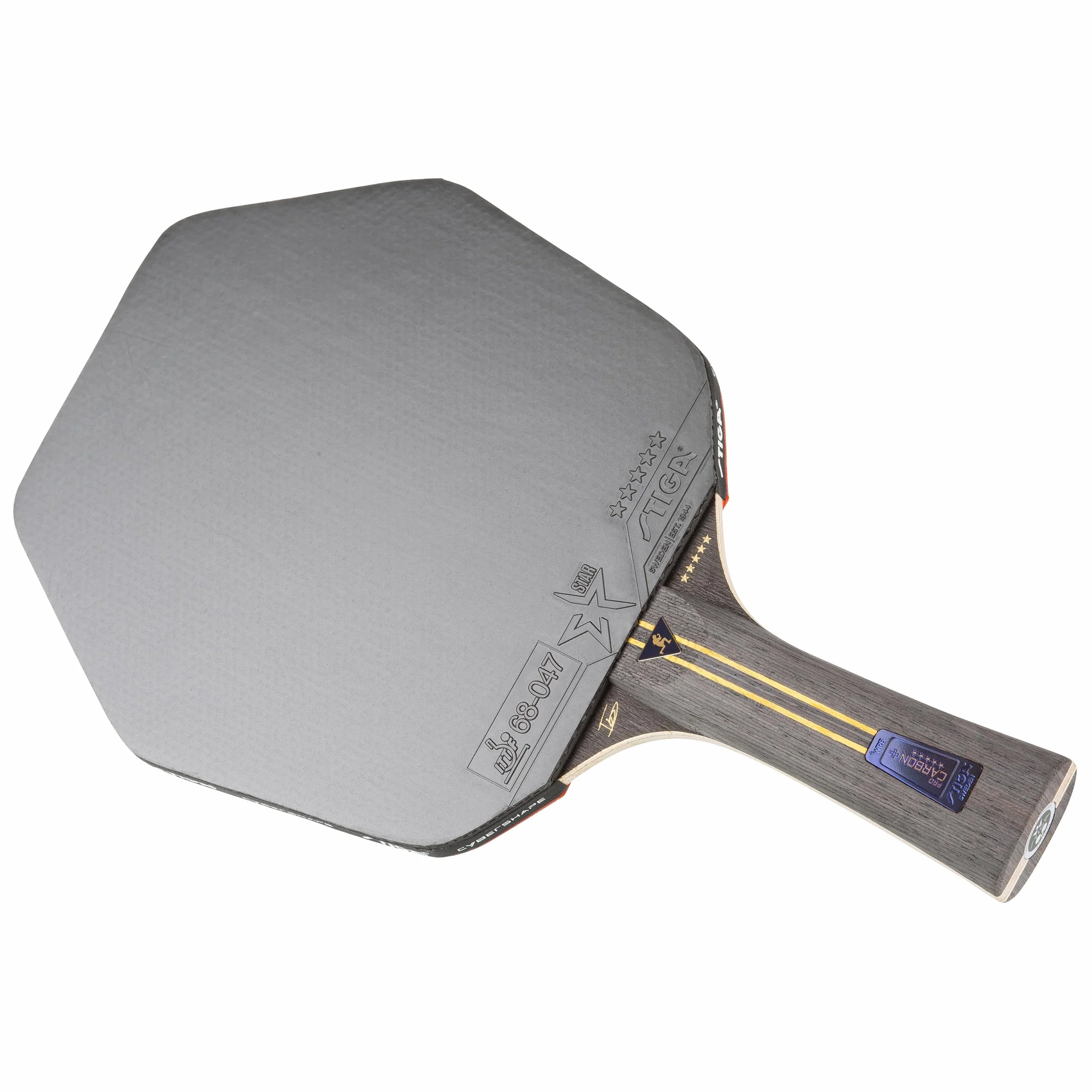 STIGA Pro Carbon Plus Cybershape Truls Edition kij do tenisa stołowego 5-gwiazdkowy, technologia Touch Carbon, gumy STAR5 ITTF