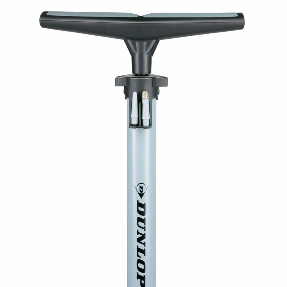 Dunlop Pompka rowerowa z manometrem, pompka do zaworu Dunlop, Schrader i Presta, pompa do opon rowerowych i samochodowych, z adapterami do zabawek wodnych i piłek, również do opon skuterów